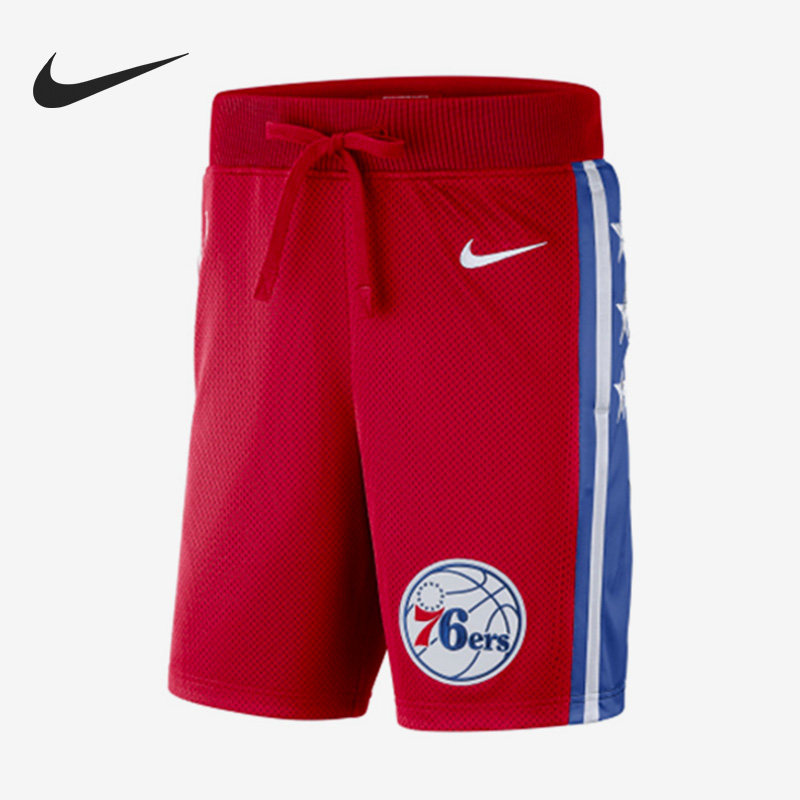 Nike/耐克正品NBA费城76队男子篮球运动透气短裤AV6622-657