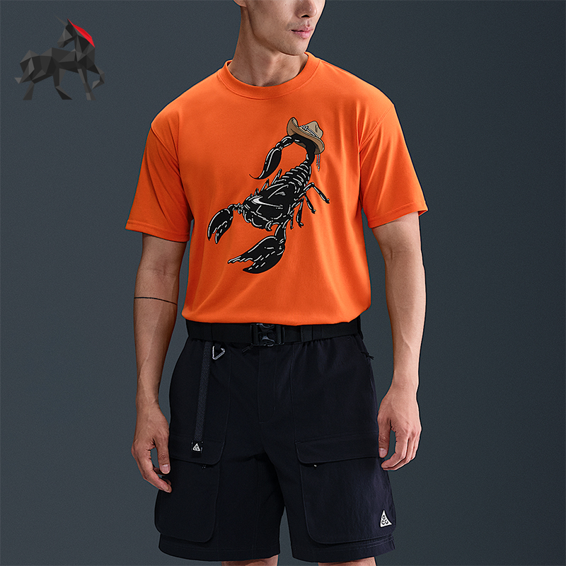 Nike/耐克正品2025夏季款男士运动宽松印花休闲短袖HV1291-819