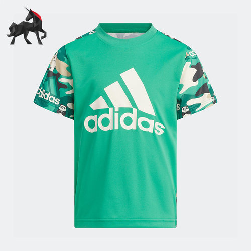 阿迪达斯新款儿童休闲短袖