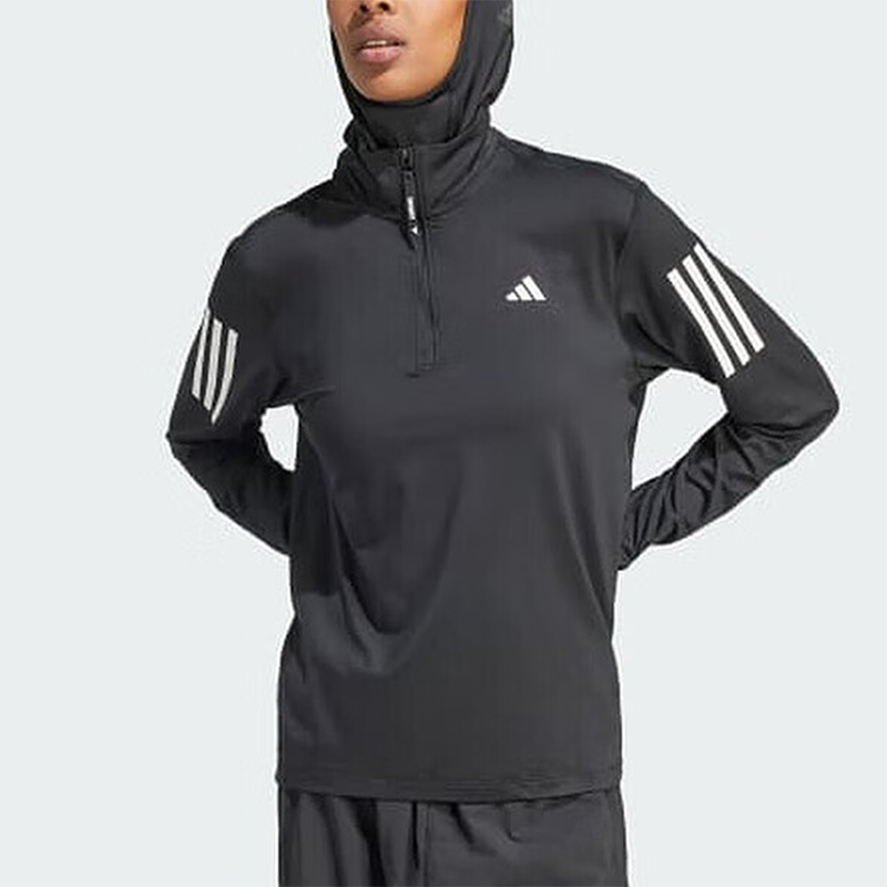 阿迪达斯女士休闲运动套头衫