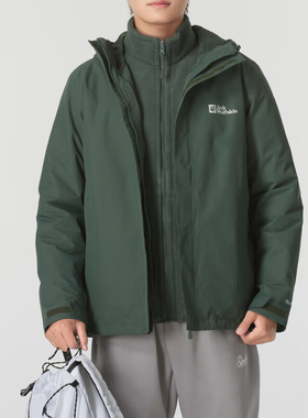 Jack wolfskin/狼爪正品日常男士三合一冲锋衣5012776-4136