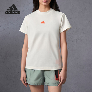 BLUV Adidas 阿迪达斯官方正品 T恤IS4287 TEE女士印花弹力短袖