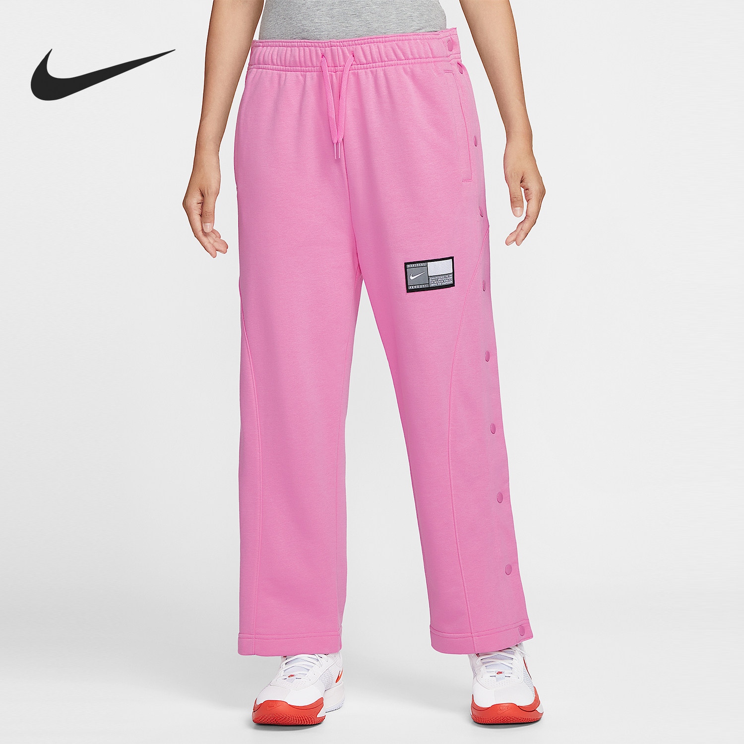Nike/耐克正品2025秋季款女士休闲针织排扣篮球长裤IB3561-675