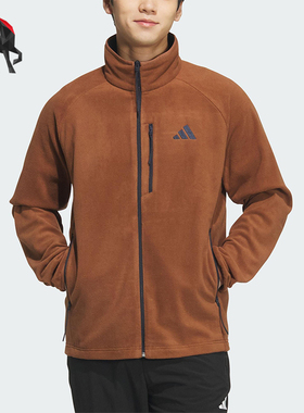 Adidas/阿迪达斯正品FLEECE JACKET男女立领抓绒复古外套KF5213