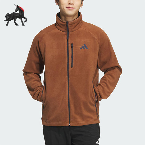 Adidas/阿迪达斯正品FLEECE JACKET男女立领抓绒复古外套KF5213