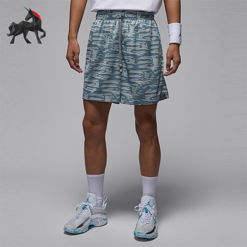Nike/耐克正品JORDAN男士宽松印花网眼篮球透气短裤HQ8668-041