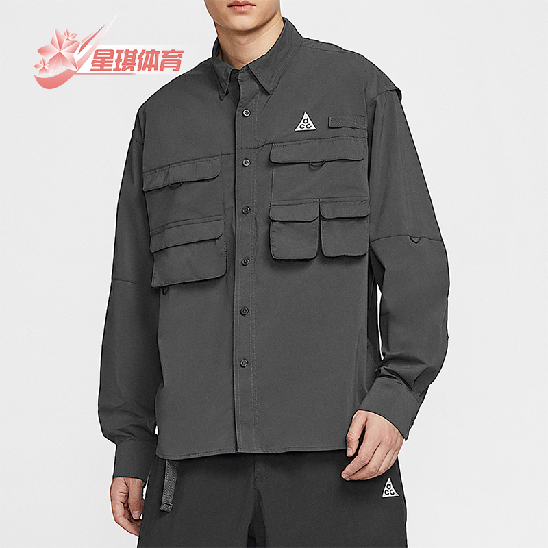 Nike/耐克正品Dri-FIT男士翻领宽松透气工装运动衬衫HJ2466-060