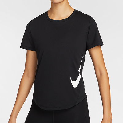 Nike/耐克正品夏季女士简约反光圆领跑步运动透气短袖HV2773-010