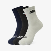 斯凯奇正品 新款 男女同款 Skechers 训练运动休闲透气袜子三双装