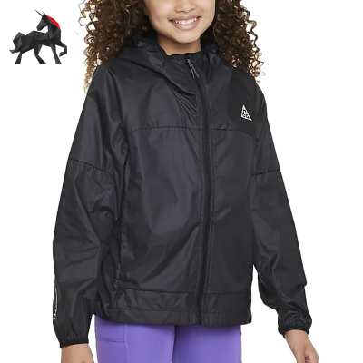 Nike/耐克正品连帽长袖夹克新款儿童经典黑色夹克外套FD3149-010