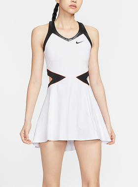 Nike/耐克正品Court Slam女士运动针织无袖网球连衣裙II6187-100