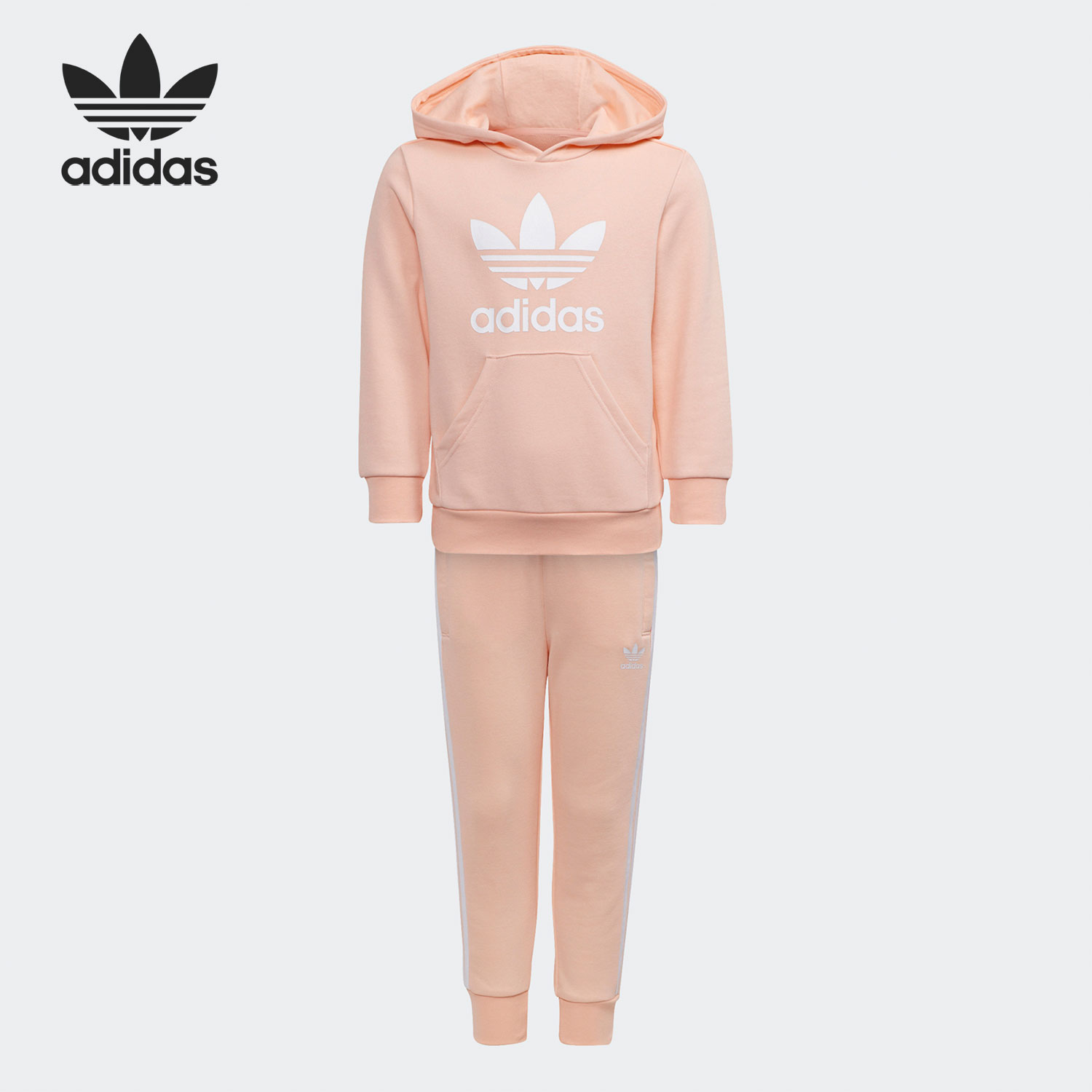 Adidas/阿迪达斯正品三叶草休闲小童时尚潮流运动外套 H25255