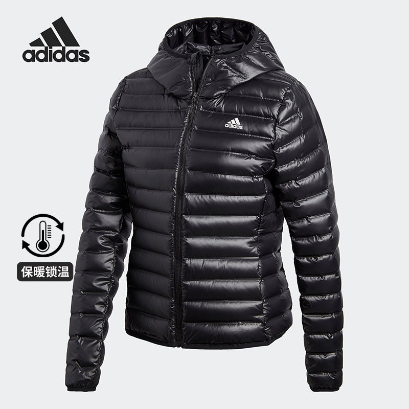 Adidas/阿迪达斯正品当季新款女子休闲连帽轻薄运动羽绒服BQ1973