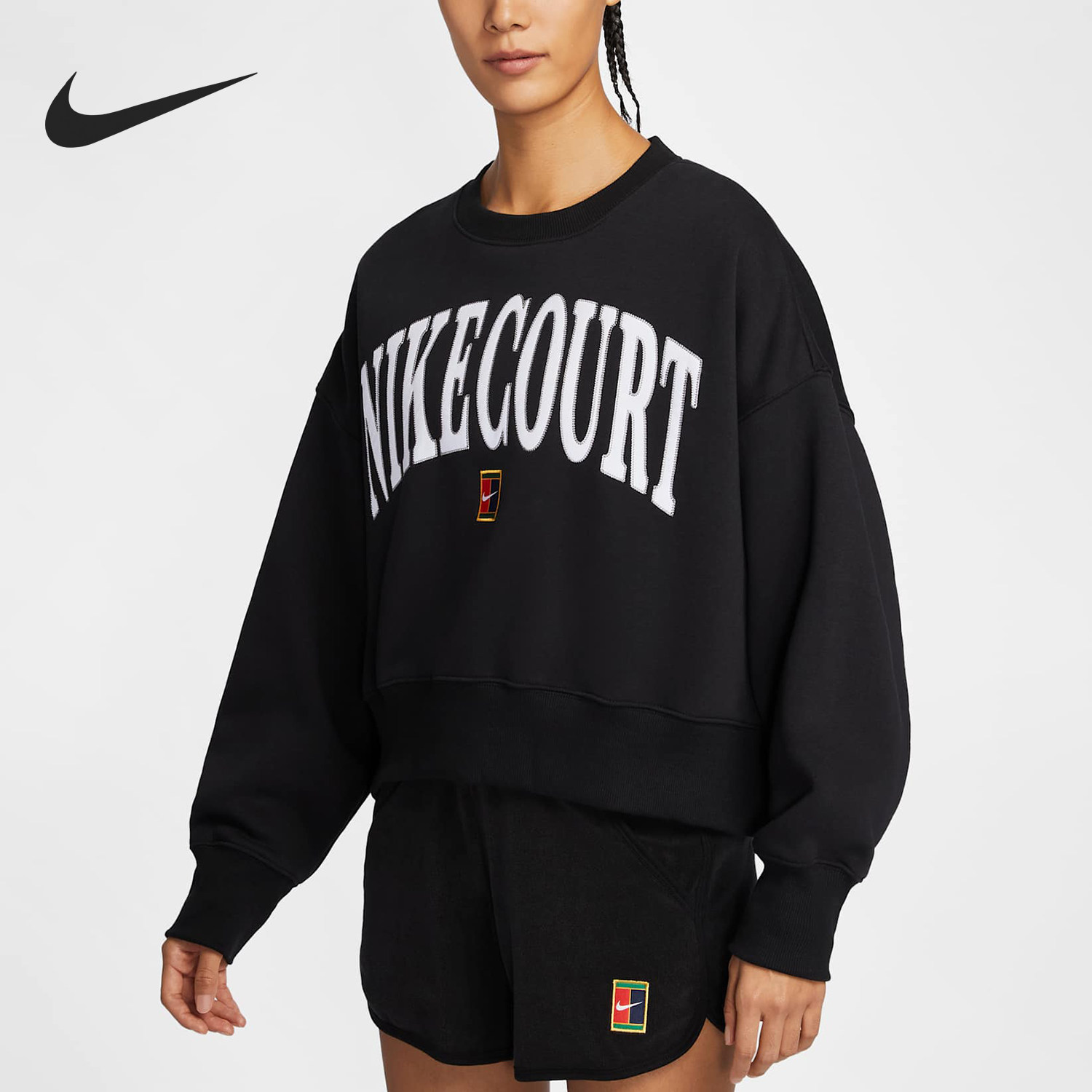 Nike/耐克官方正品新款女士字母印花柔软长袖圆领卫衣HQ0352-010,运动服/休闲服装,运动卫衣/套头衫,淘宝优惠券,粉丝福利购,淘宝优惠卷