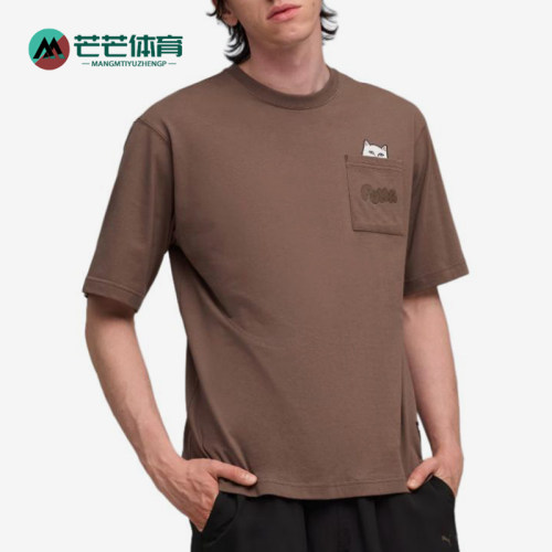 Puma/彪马正品男女同款休闲宽松圆领套头短袖T恤633779-41