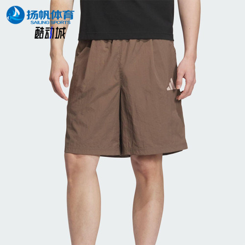 Adidas/阿迪达斯正品2025夏季款男士梭织透气日常休闲短裤KF0135