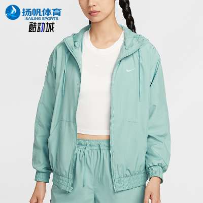 耐克女士透气休闲梭织夹克外套