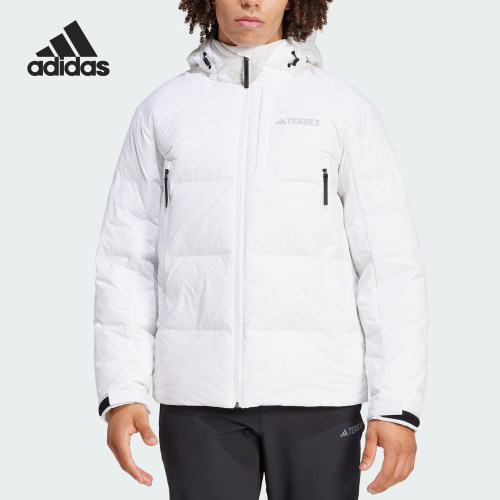 Adidas/阿迪达斯正品冬季新款男士户外运动休闲连帽羽绒服IX5622