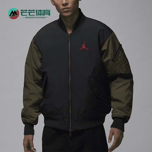 耐克男士运动拼接印花保暖棉服