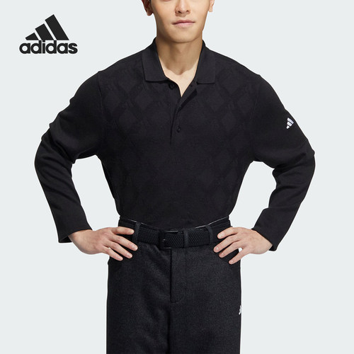 Adidas/阿迪达斯正品新款男子高尔夫运动翻领POLO衫HZ6079