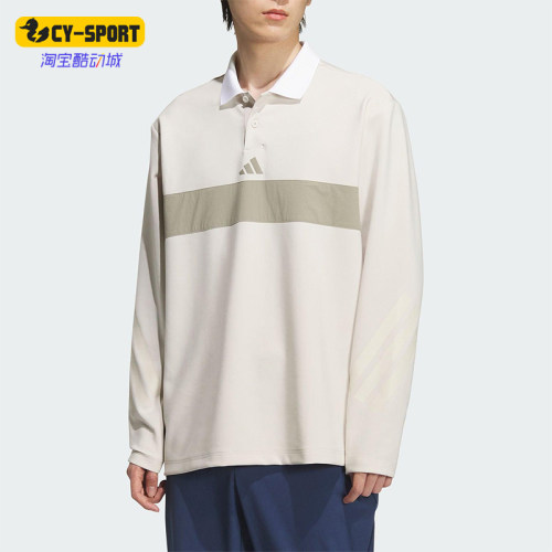 Adidas/阿迪达斯正品2025男士套头运动高尔夫长袖POLO衫JM9581