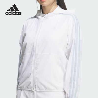 Adidas/阿迪达斯正品2026女士宽松连帽时尚防晒外套KA4308