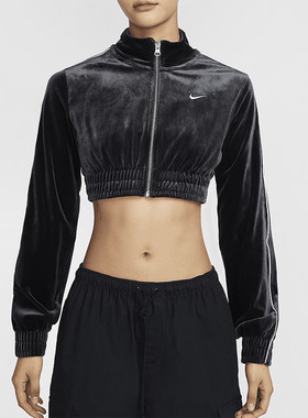 Nike/耐克正品秋季新款女士立领短款性感平绒外套FZ3680-010