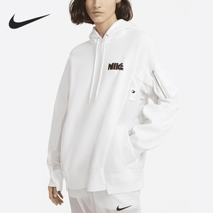 Nike/耐克正品Sacai 联名款男女休闲印花连帽卫衣CW2419-100