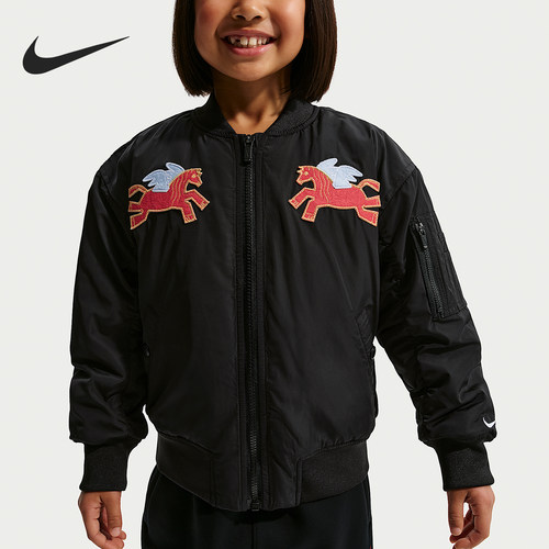 Nike/耐克正品2026春季款小童日常立领刺绣保暖棉服IV4756-010