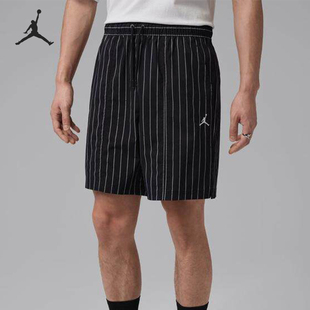 Nike/耐克官方正品JORDAN新款男黑白色条纹时尚短裤IR6303-010