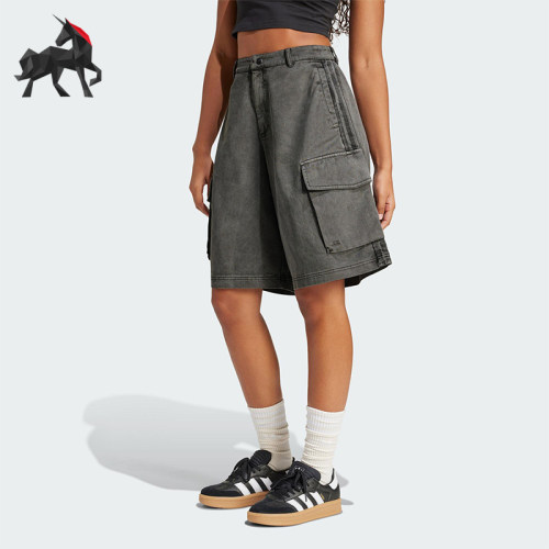 Adidas/阿迪达斯正品三叶草女士工装运动经典透气宽松短裤JD0139