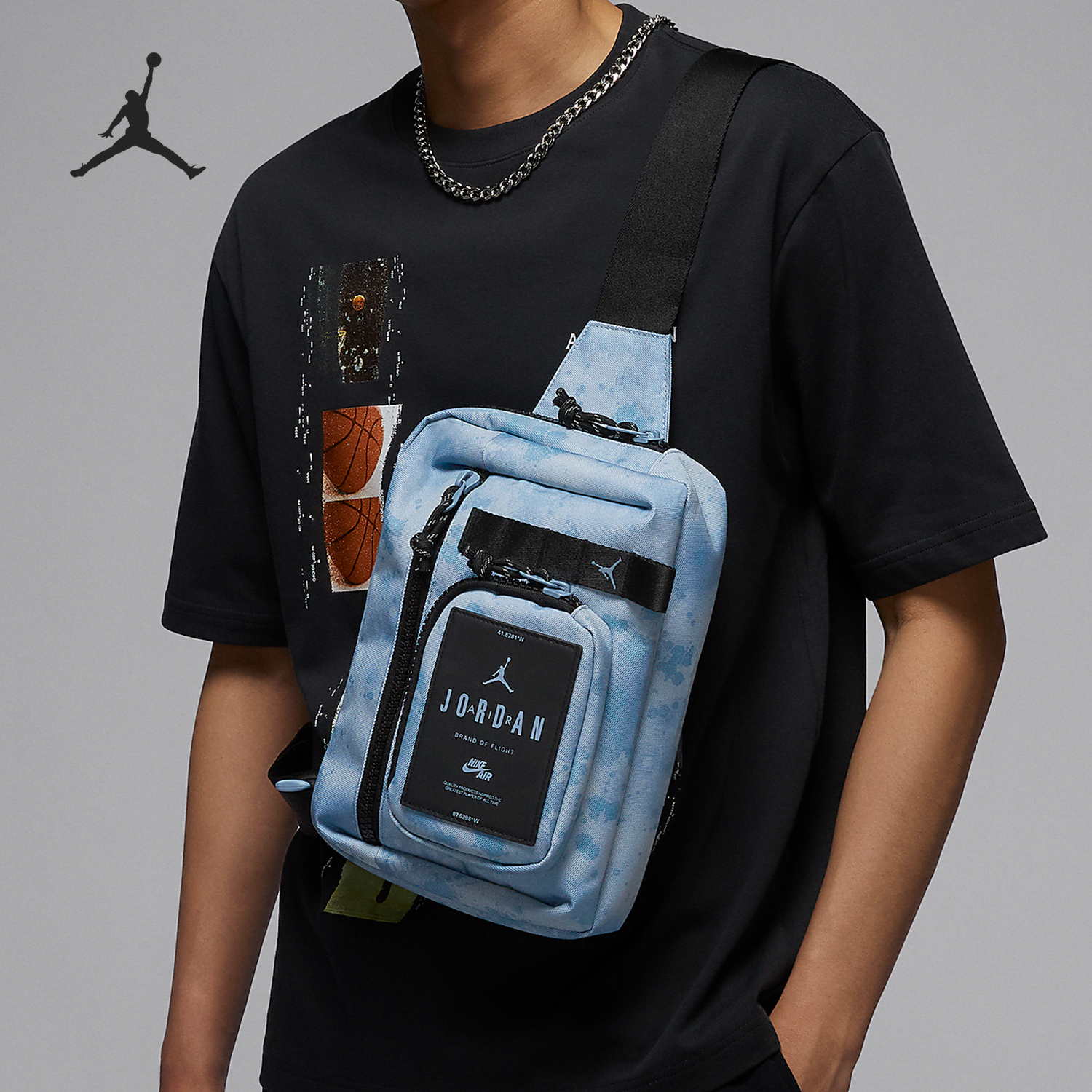Nike/耐克官方正品JORDAN男女时尚便携休闲运动斜挎包FV2564-422