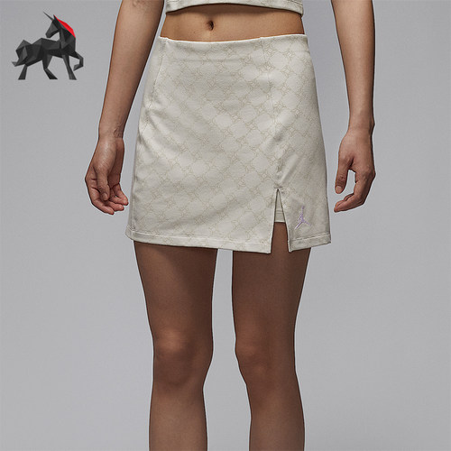 Nike/耐克正品JORDAN女士时尚休闲高腰开衩针织裤裙HQ9229-104