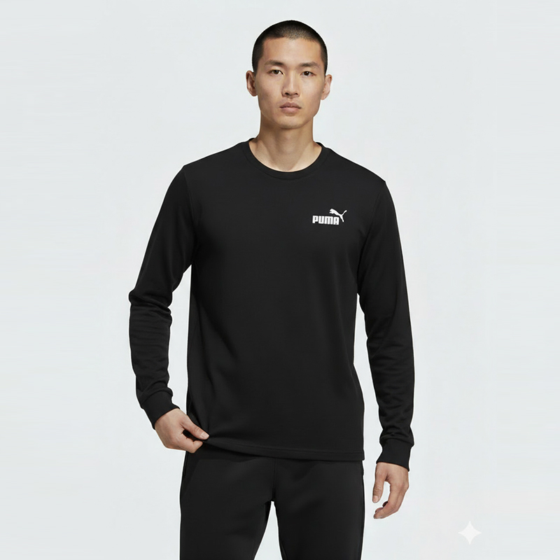 Puma/彪马正品新款男士经典透气圆领运动休闲卫衣683375-01