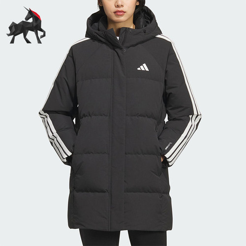 Adidas/阿迪达斯正品2025秋季款女士运动保暖中长款羽绒服KC2486