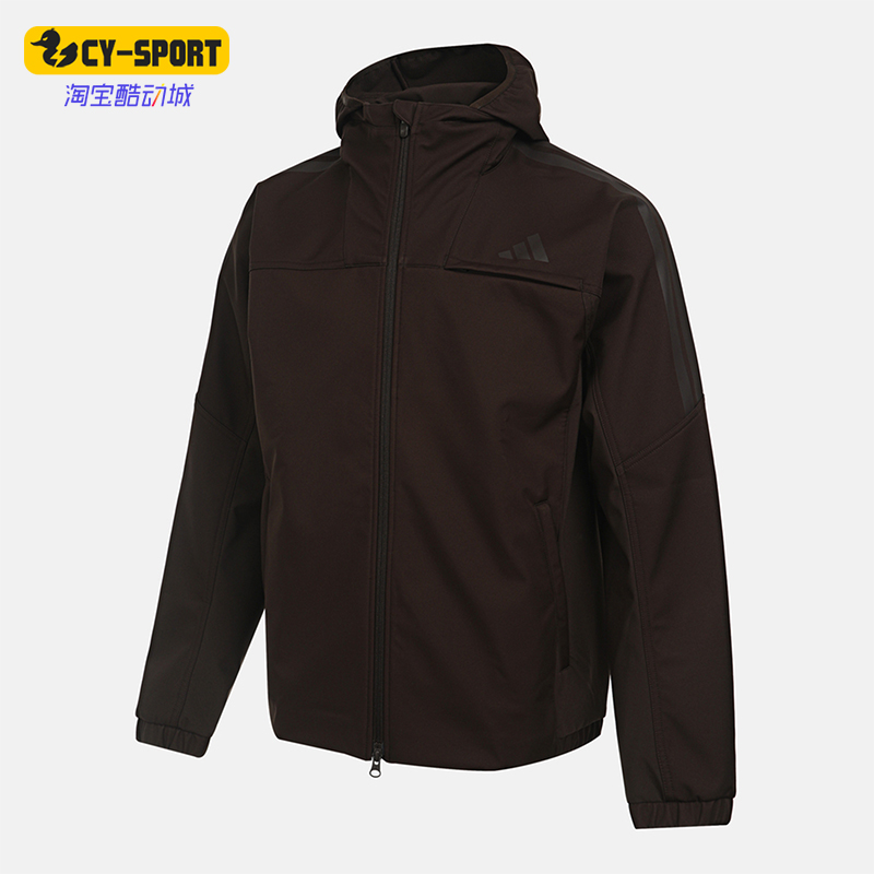 Adidas/阿迪达斯正品2025冬季款男士日常连帽耐穿梭织外套KG5180