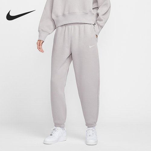 Nike/耐克正品Sportswear女士高腰加绒运动针织长裤FZ5997-009