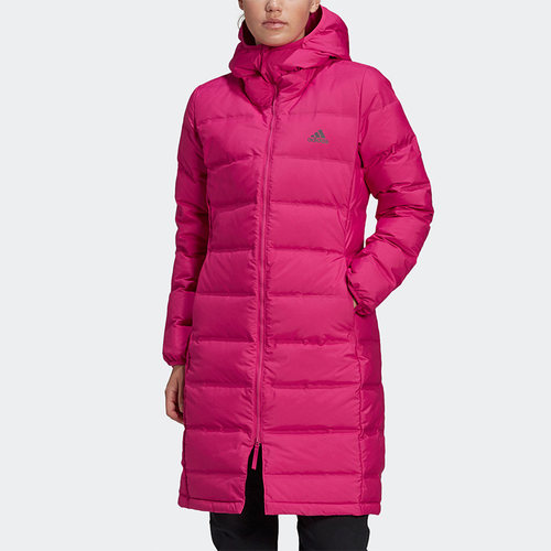 Adidas保暖运动休闲连帽羽绒服