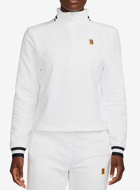 Nike/耐克正品新款女子网球立领运动拉链长袖卫衣FB4152-100