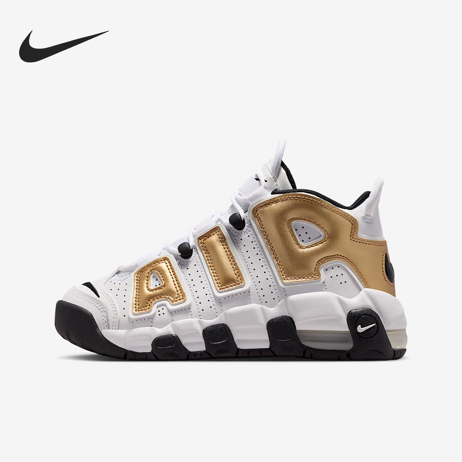 Nike/耐克正品More Uptempo GS女子大童耐磨中帮运动鞋IO7601-171