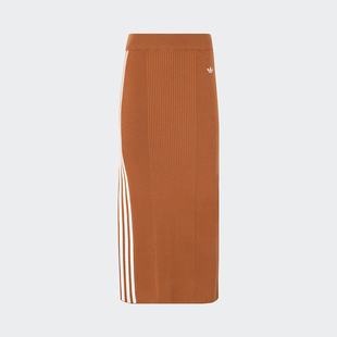 Adidas 26夏三叶草女士针织休闲运动半身裙JI7055 阿迪达斯正品