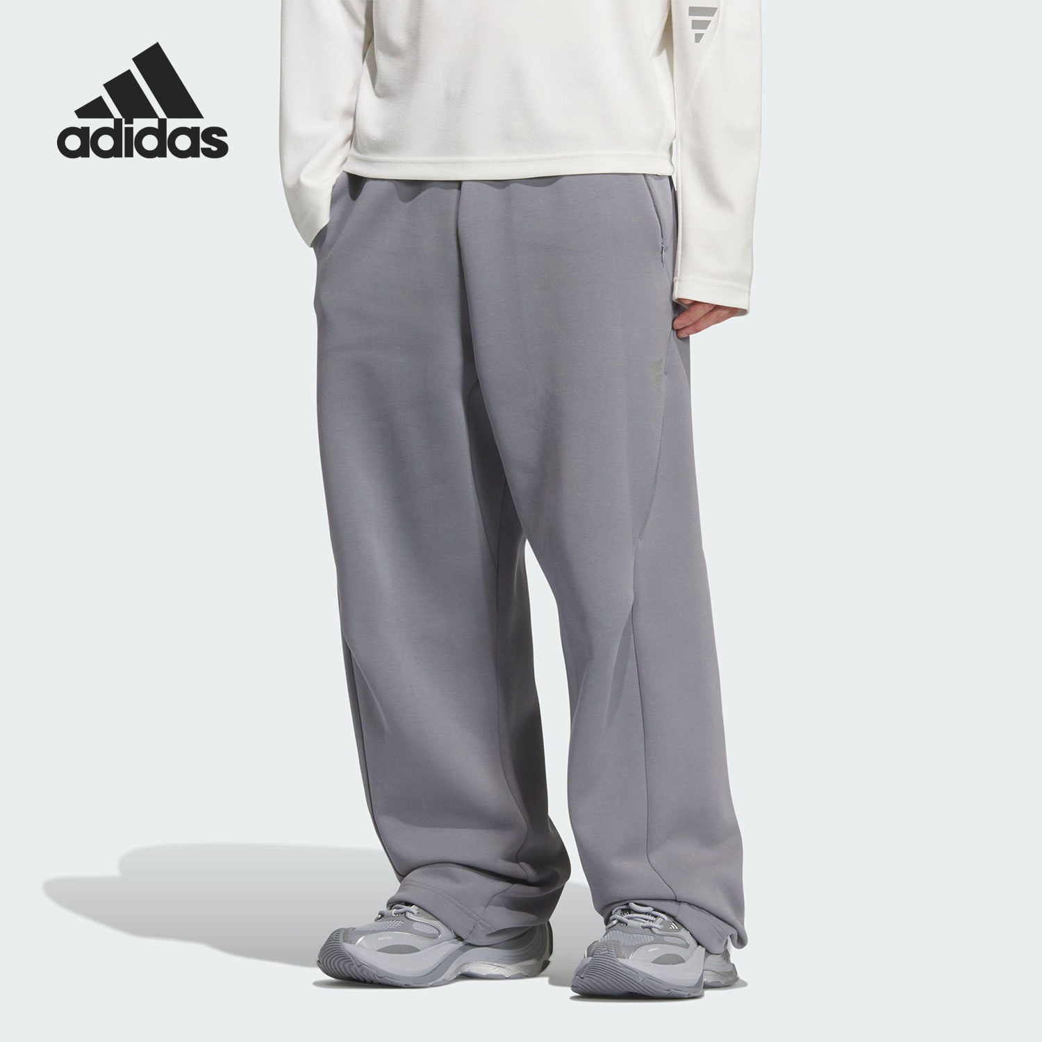Adidas/阿迪达斯正品FOS男士针织运动宽松休闲日常舒适长裤KC0160