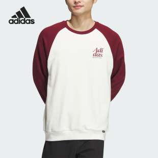 男士 新款 圆领休闲运动针织卫衣JE6113 阿迪达斯官方正品 Adidas
