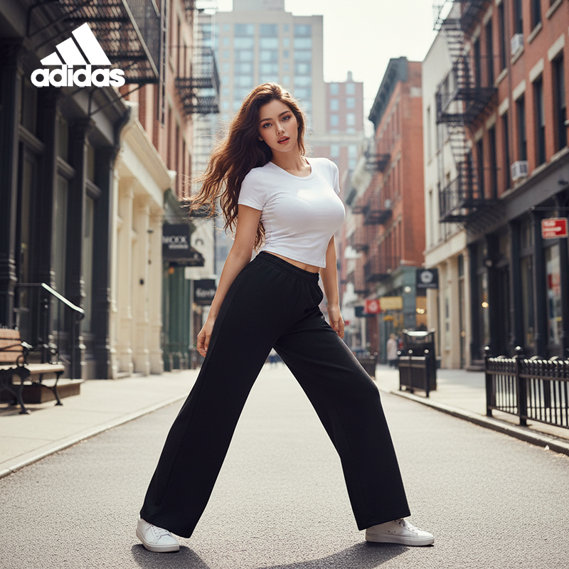 Adidas/阿迪达斯正品2025秋季款女士户外训练跑步长裤KS2305