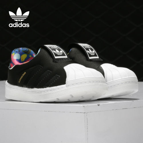 Adidas/阿迪达斯正品三叶草冬季婴童一脚蹬运动贝壳鞋 EE6276