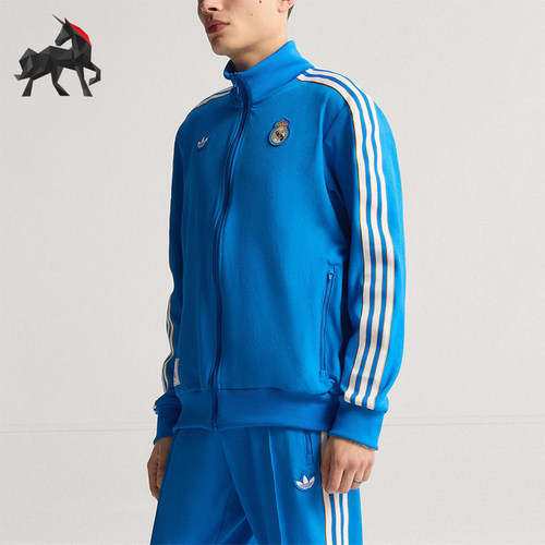 Adidas/阿迪达斯正品三叶草男士训练运动立领足球修身外套JN3058