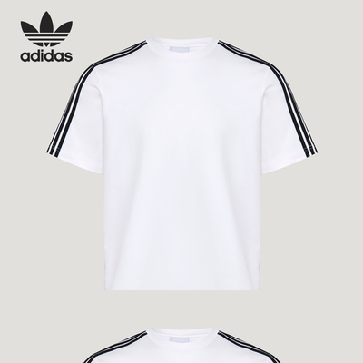 Adidas/阿迪达斯正品 COTTON 男女同款透气经典运动短袖T恤LF9209