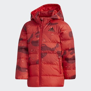 小童LK 羽绒服 阿迪达斯正品 EH4140 J短款 冬季 DOWN Adidas AOP