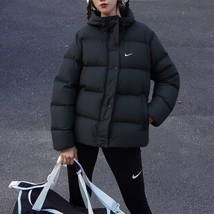 Nike耐克连帽羽绒服冬季新款防水外套女子厚款运动服保暖上衣
