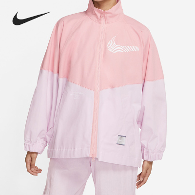 耐克女子宽松印花运动夹克外套